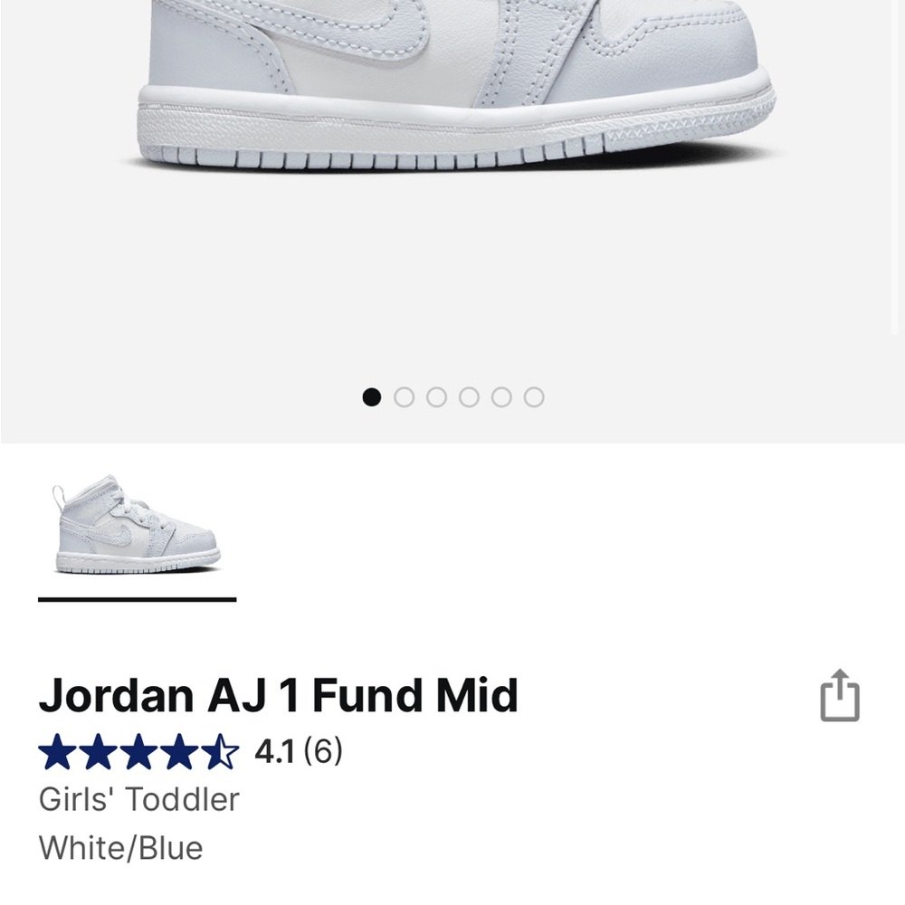 Jordan White and Blue Sneakers Classic Mid-Top Design